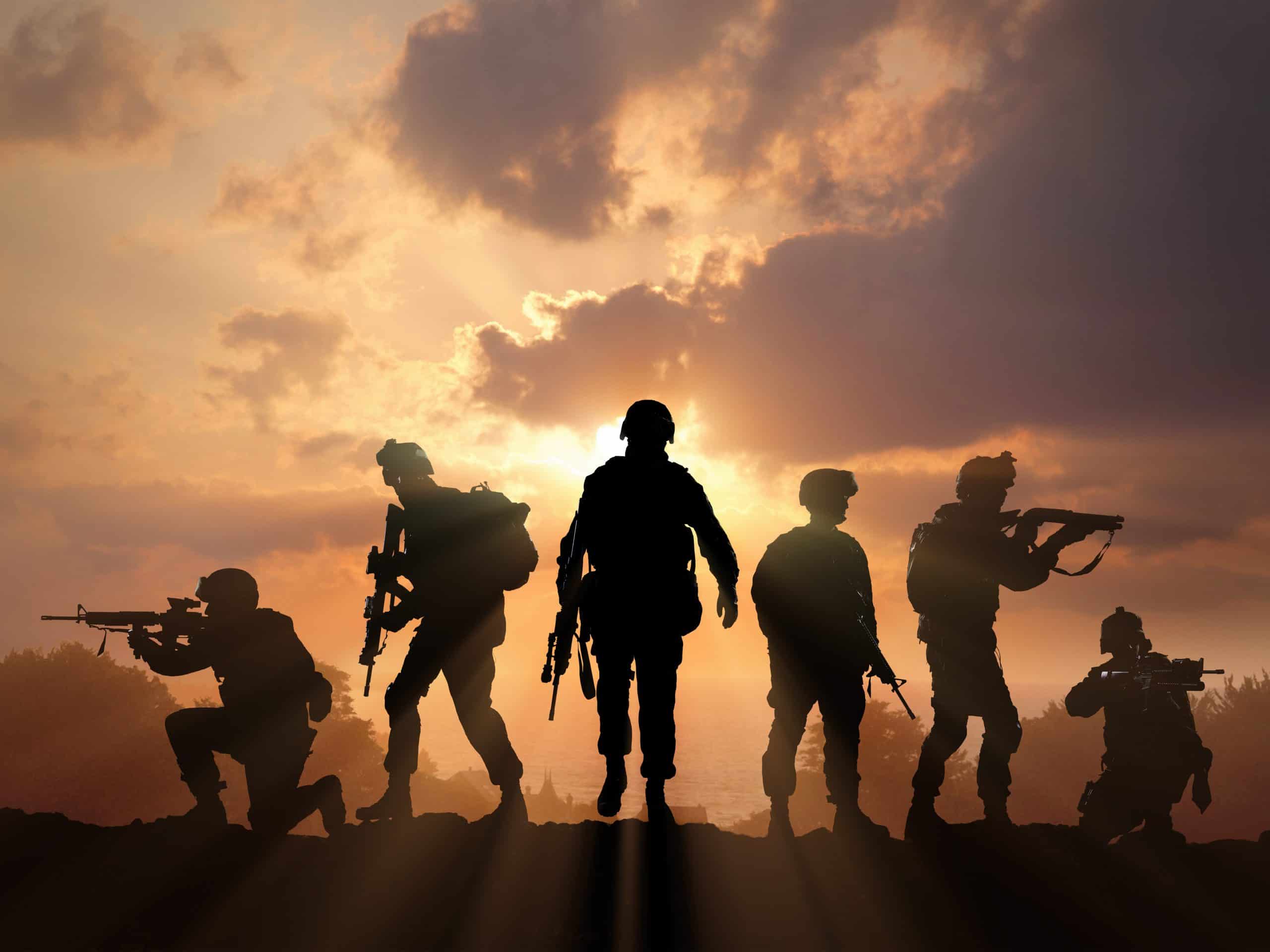 Marines silhouette 4:3 ratio