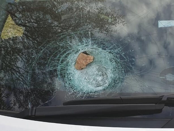 rock in windshield Cropped