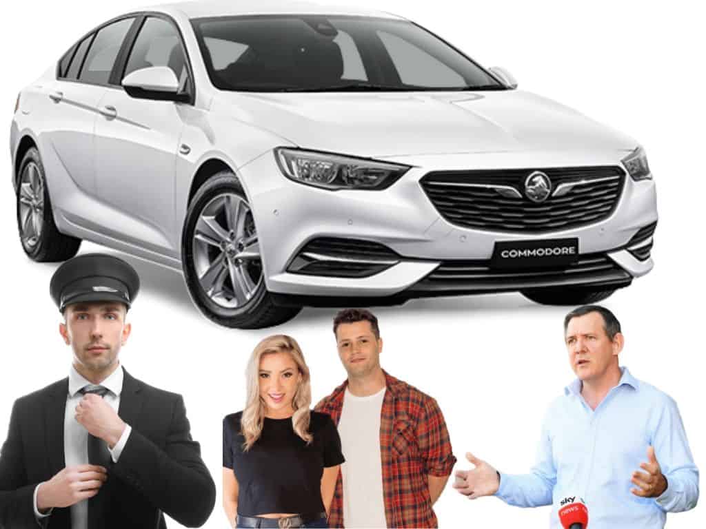 Gunner car graphic Chief Minister Michael Gunner and a Holden Commodore