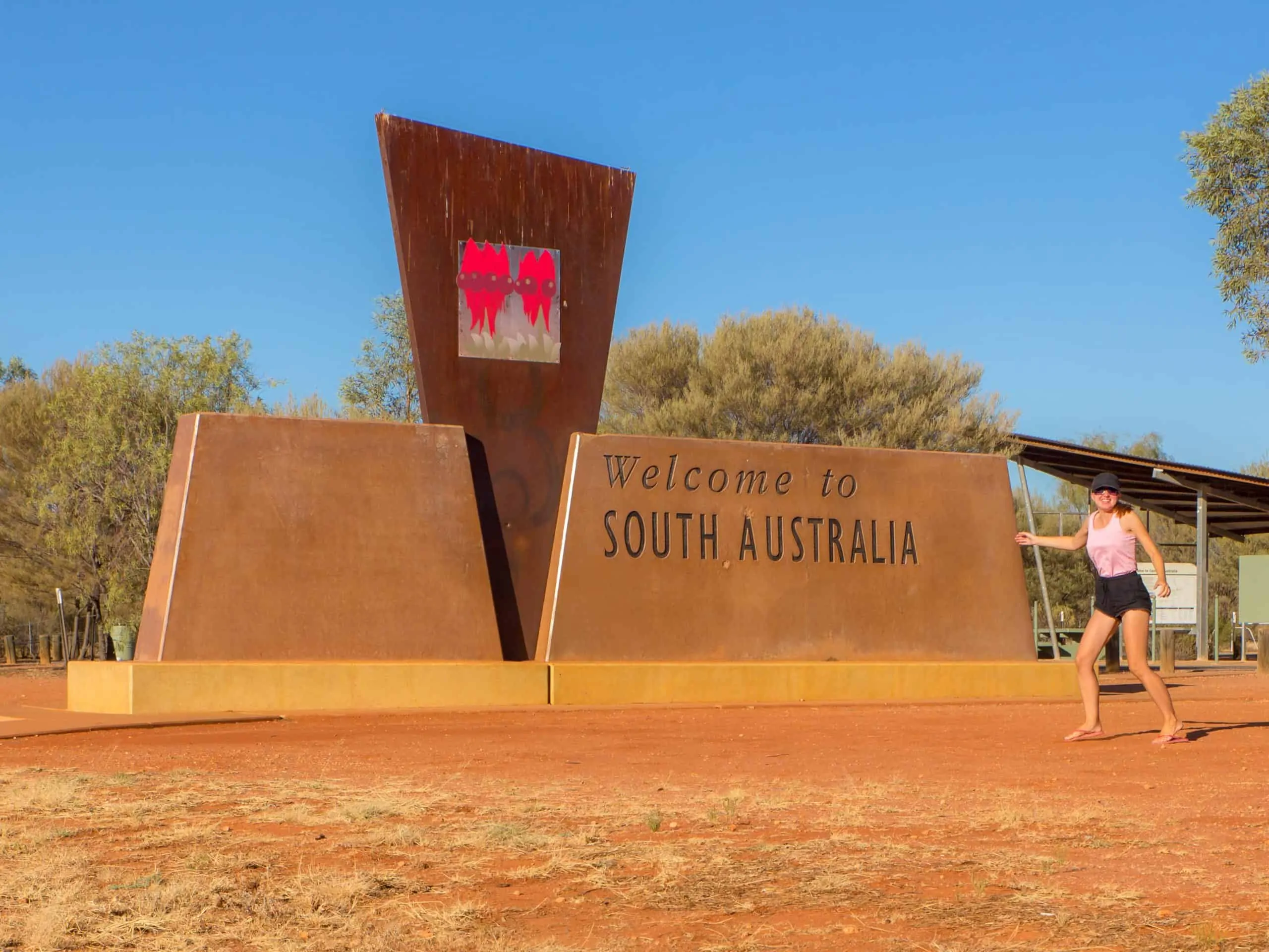 South Australia border South Australia border sign