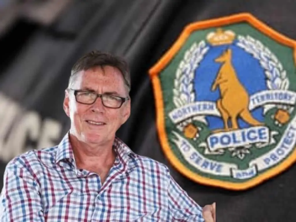 Terry Mills and police badge Terry Mills and police badge