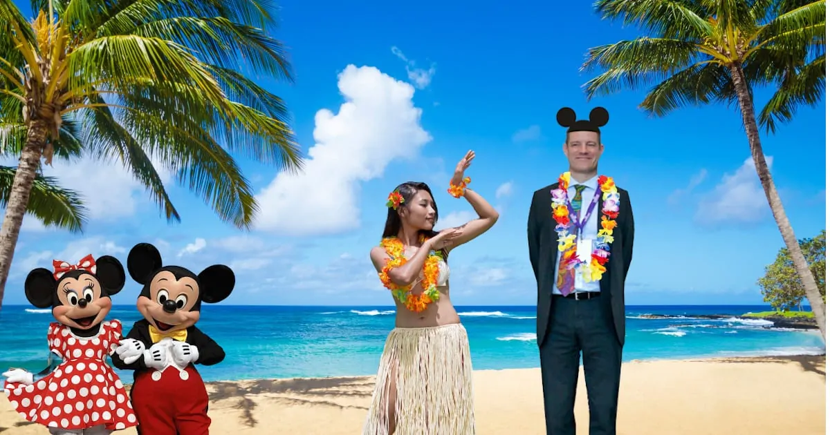 Andy Cowan Hawaii with Mickey