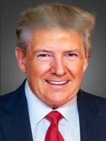 An image merging the faces of Chief Minister Michael Gunner and US President Donald Trump