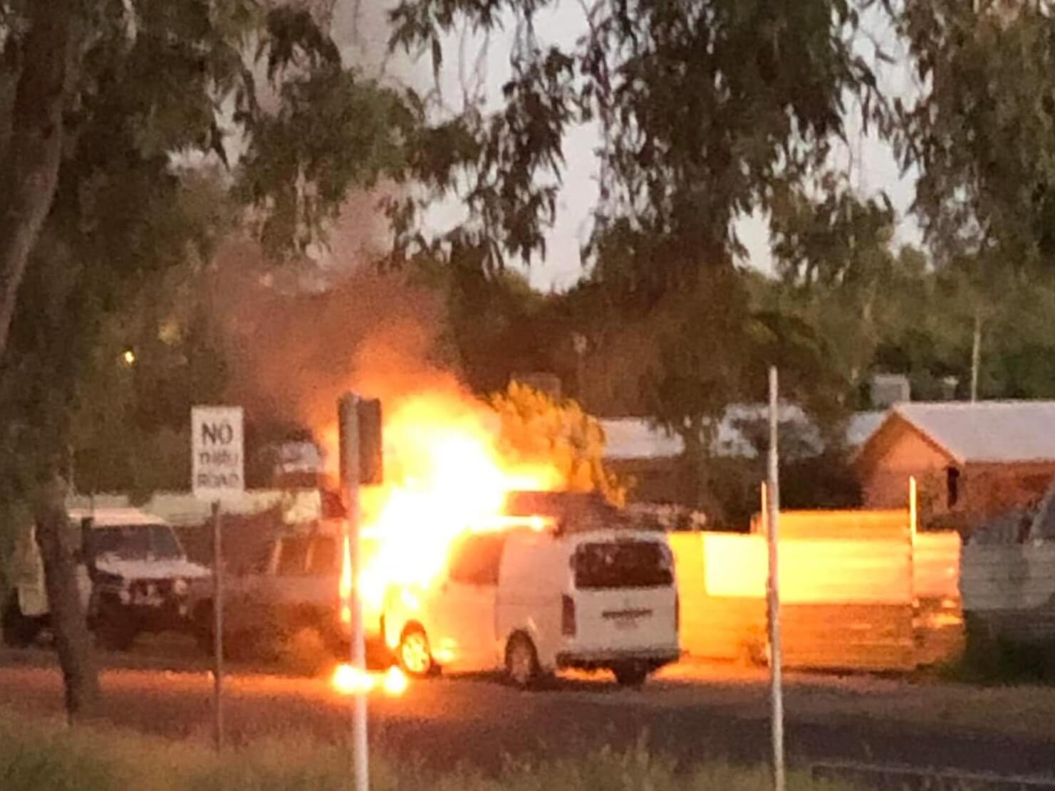 Vehicle Fire: Photo courtesy Action for Alice FacebookCropped