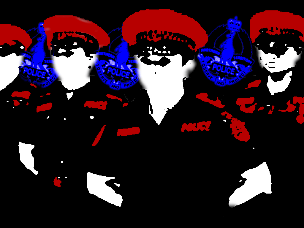 NT Police bllue and red