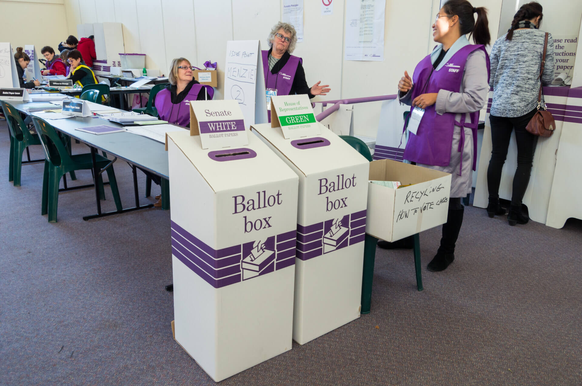 Melbourne,,Australia,-,July,2,,2016:,Ballot,Boxes,And,Australian