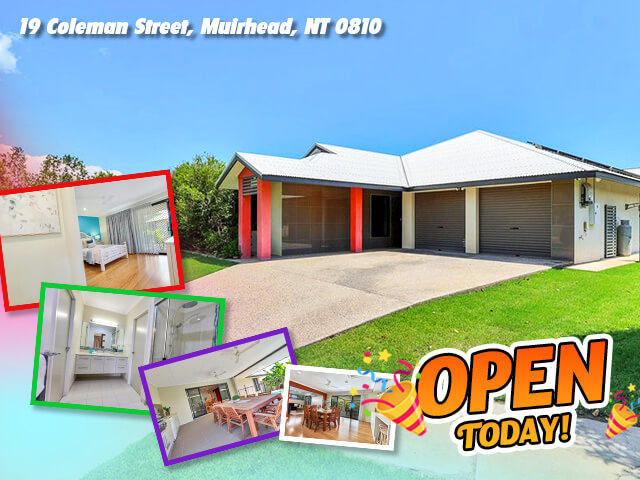 A touch above the rest, the ultimate family home – 19 Coleman Street, Muirhead, NT 0810 OPEN TODAY