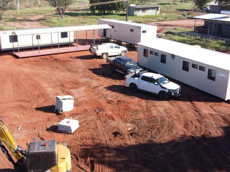 Dongas for flood victims Cropped