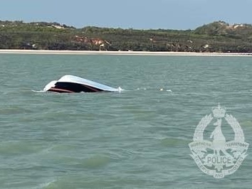 Four people rescued from Timor Sea clinging onto overturned catamaran