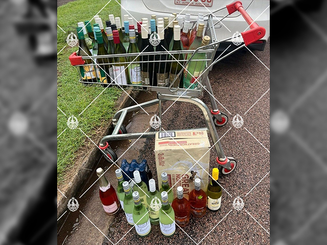 Trolley full of grog: Four busted stealing booze and fleeing with trolley at Casuarina