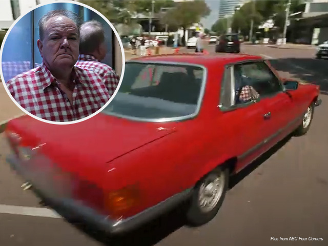 Alastair Shields red Mercedes Screenshots ABC Four Corners