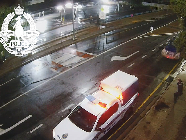 ute hitting the police vehicle