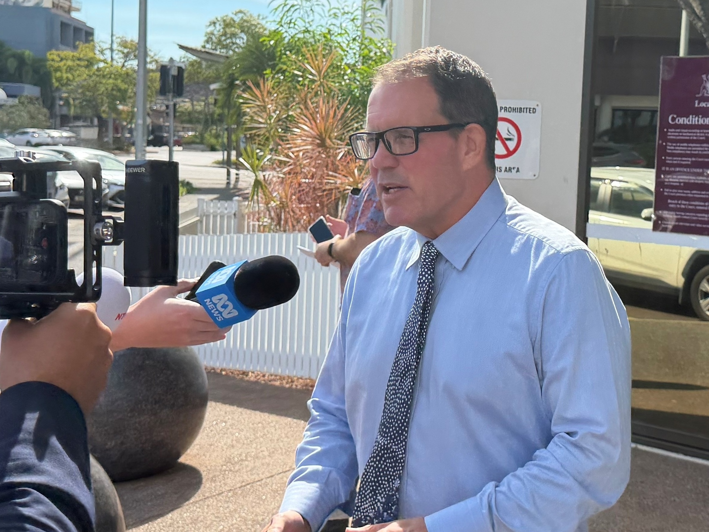 Luke Gosling outside Darwin Local Court Pic: NT Independent